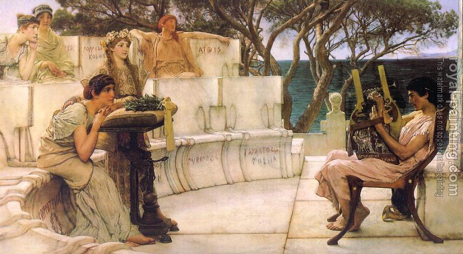 Sir Lawrence Alma-Tadema : Sappho and Alcaeus